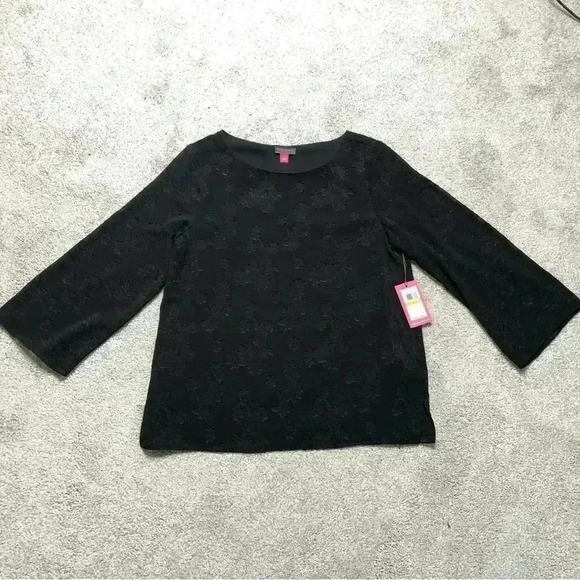 NEW Vince Camuto Blouse Black - Picture 1 of 9